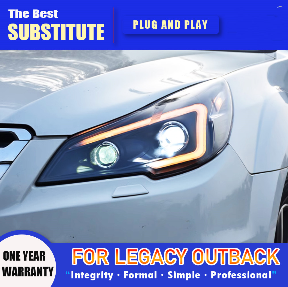 For Subaru Legacy 2010-20 15 Outback LED DRL Front Dynamic Turn Signal Lights Headlamps Auto Assembly
