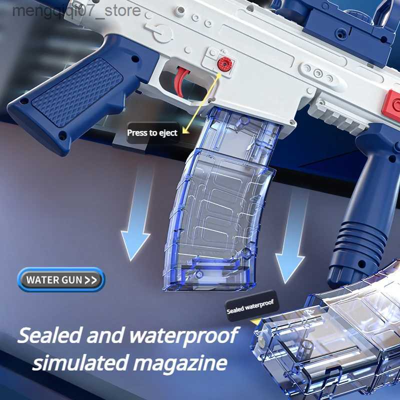Sand Play Water Fun Scar Rifles Electric WaterGun Two Styles Magazines and Drums with Sight Continuous Firing Summer Toys Outdoor Pool Cs Water Gun L2