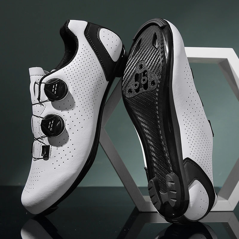 hot MTB Men Non-slip Road Bike Shoes Speed Cycling Sneaker Route Cleats Women SPD Mountain Bicycle Footwear 240306