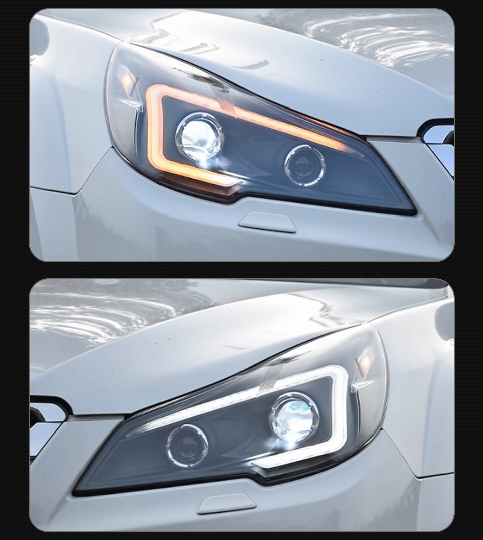 For Subaru Legacy 2010-20 15 Outback LED DRL Front Dynamic Turn Signal Lights Headlamps Auto Assembly
