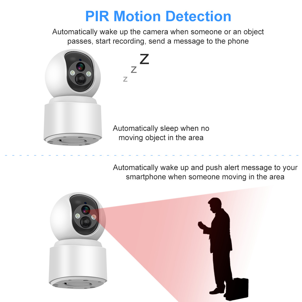 V380 Pro Monitoring Built in Battery Cameras Household Indoor High-definition IP Cameras Wireless Wifi Intelligent Remote Monitors