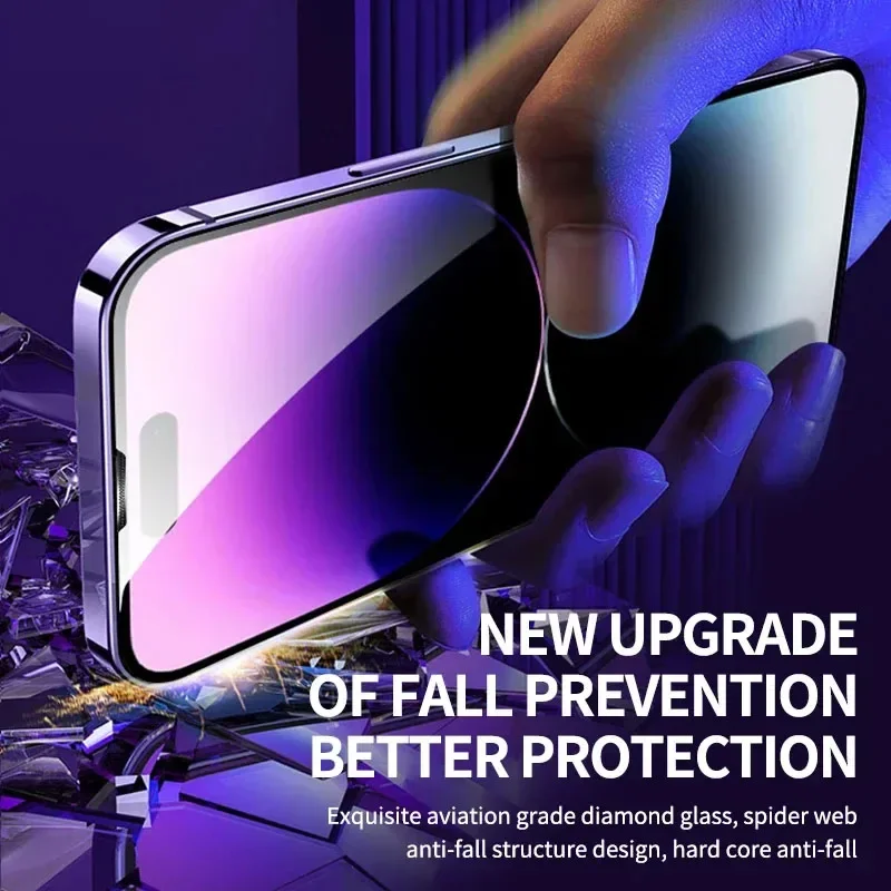 8K High End Tempered Glass Film For iPhone 16 15 14 13 12 11 Pro Max XS MAX 15 Plus Screen Protector With Alignment Mounting Cover