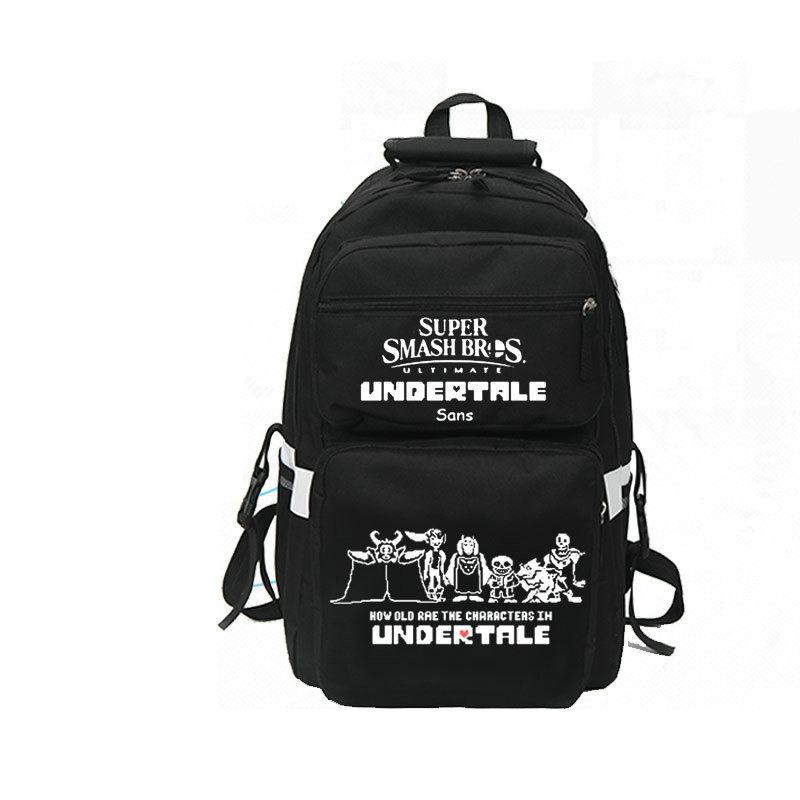 Sans backpack Undertale Skull daypack How Old Characters school bag Game Print rucksack Casual schoolbag White Black Color day pack