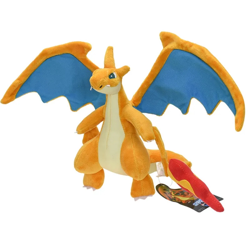 23CM Anime Fiery dragon Evolution Plush Toy Cute Cartoon Stuffed Model Pet Doll Kids Xmas Toy Gifts