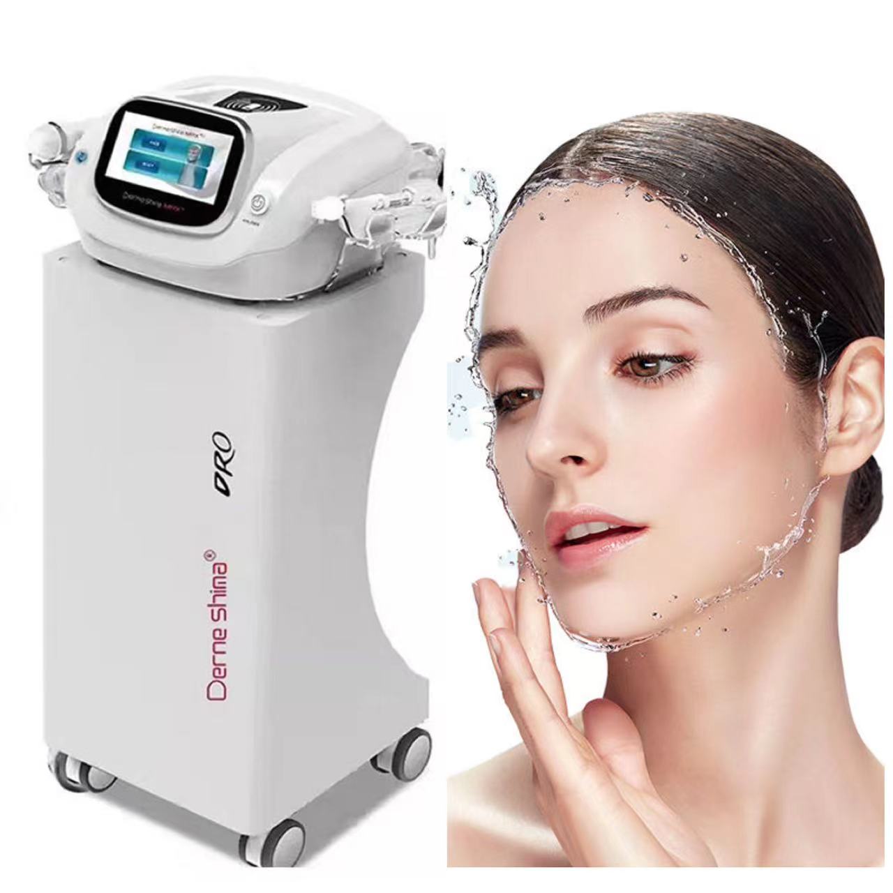 Factory OEM ODM 3 In 1 Mesotherapy Dermashine Pro 4th Skin Tightening Anti-aging 9 Needle Injector Mesotherapy Machine Facial Injection Gun Salon