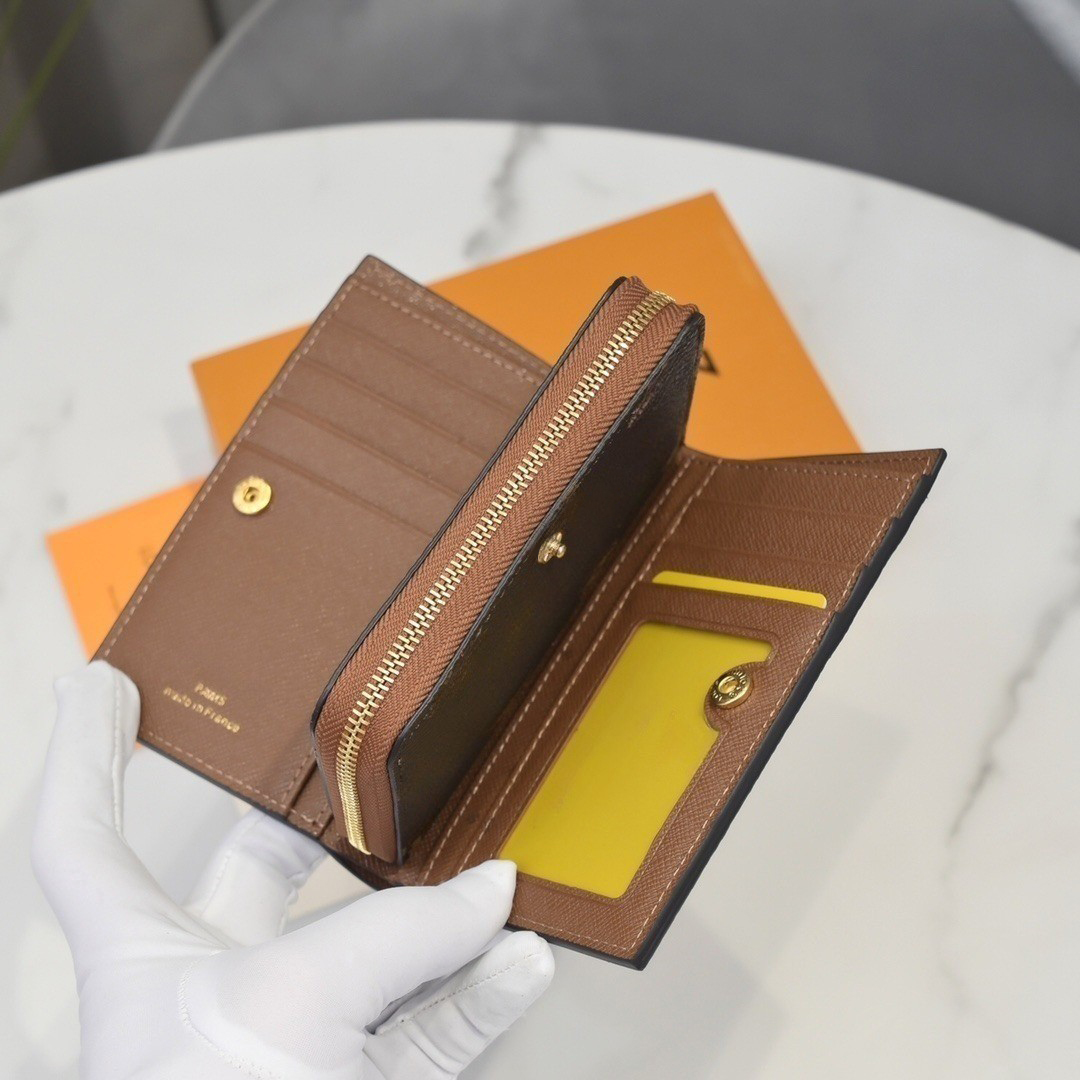 Fashion Womens Mini Zippy Organizer Wallet Coin Purse Bag Belt Charm Key Pouch Pochette credit card holder bags fashion a variety of styles and color Short wallet