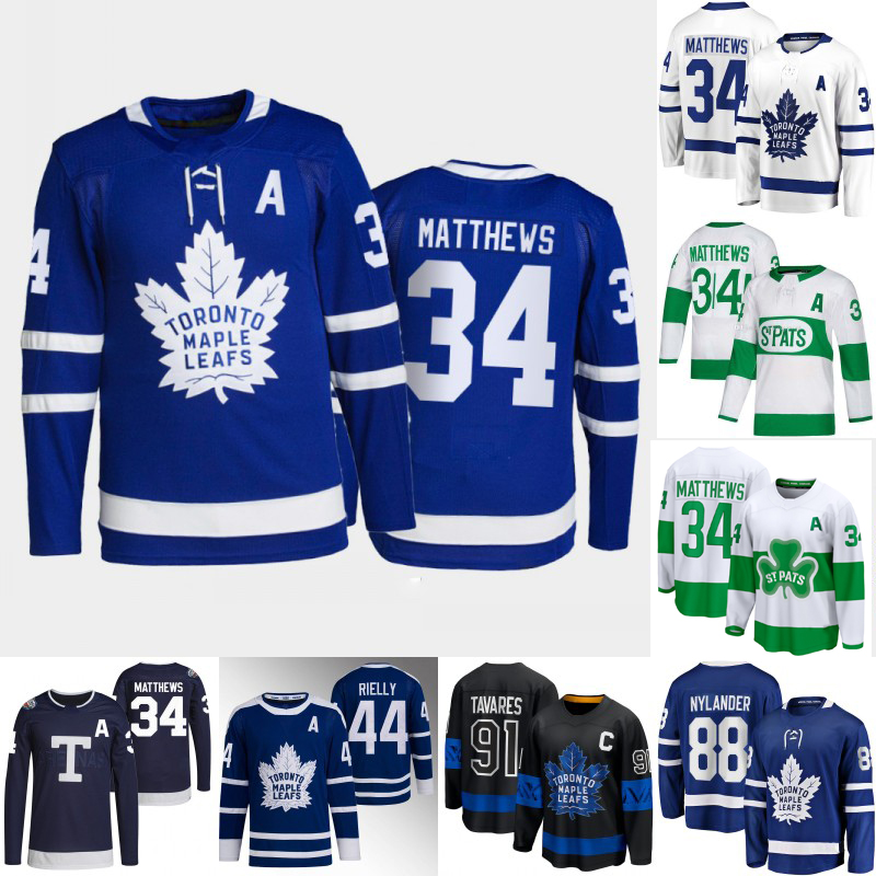 Toronto Auston Matthews Maple Leafs Jersey Mitch Marner Matthew Knies John Tavares William Nylander Ryan Reaves Matt Murray Morgan Rielly John Klingberg TJ Brodie