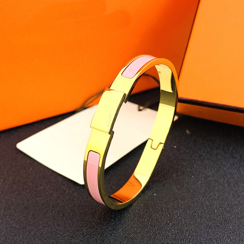 Gold bracelet cuff bangles women men love bangle bracelet charms classics bracelet High quality non fading unisex designer jewelry Wedding Gift