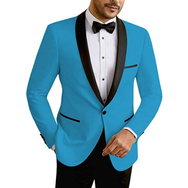 Mens Tuxedos Wedding Suits Black And White 2 Piece Groom Formal Wear Groomsmen Suit Pants Custom Made Prom Party Wear Jacket Pant