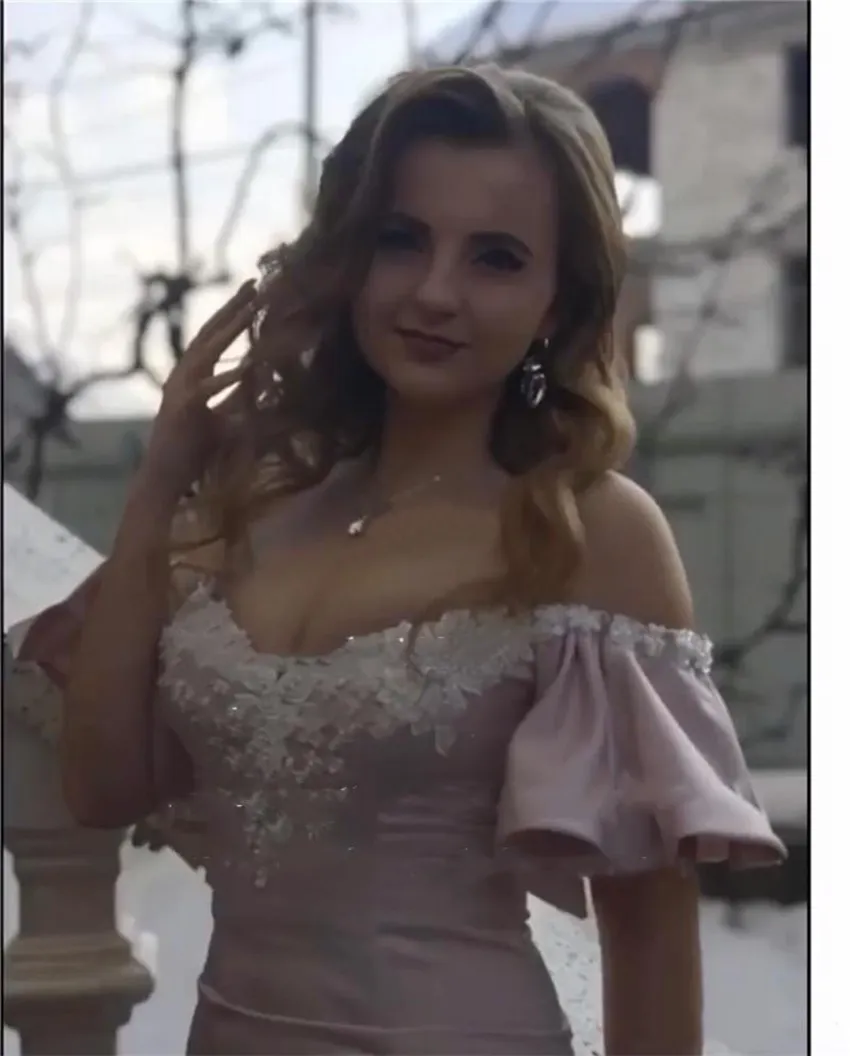 Pink Mermaid Bridesmaid Dresses Spaghetti Sweep Train White Appliques Garden Country Wedding Guest Gowns Maid of Honor Dress Plus Size