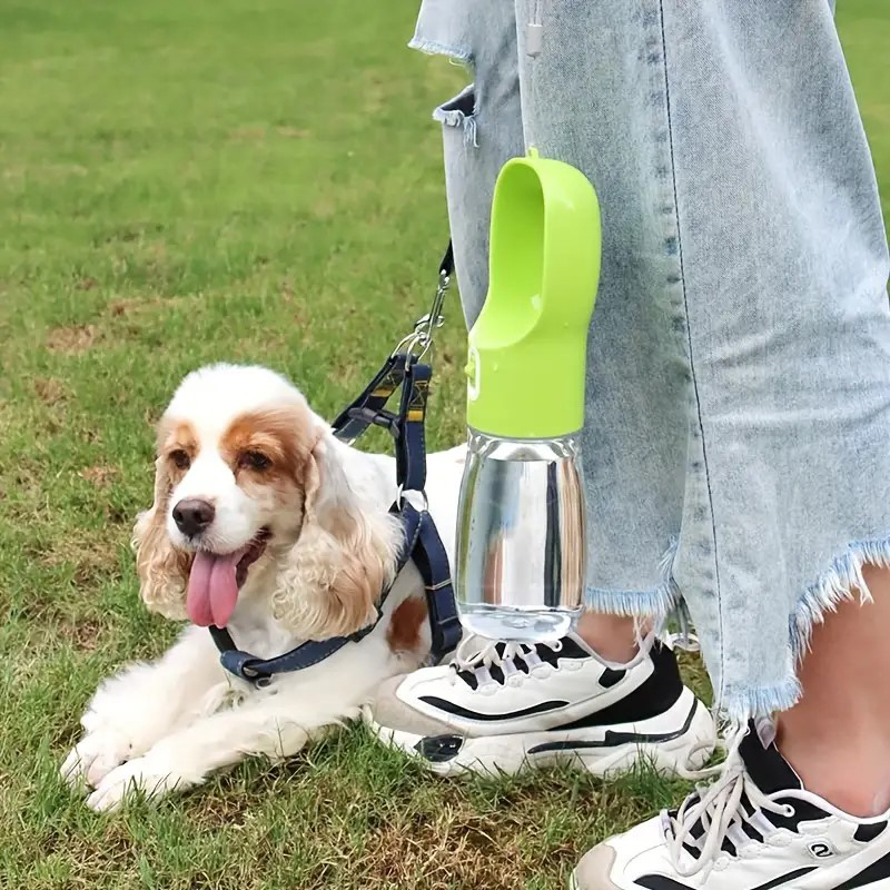 Dog Bottle Portable, Leakproof Pet Travel Water Dispenser With Bowl For Cat Puppy Outdoor Activities, Upgraded