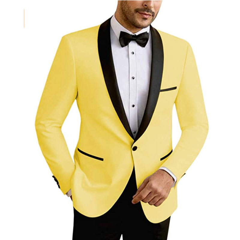 Mens Tuxedos Wedding Suits Black And White 2 Piece Groom Formal Wear Groomsmen Suit Pants Custom Made Prom Party Wear Jacket Pant