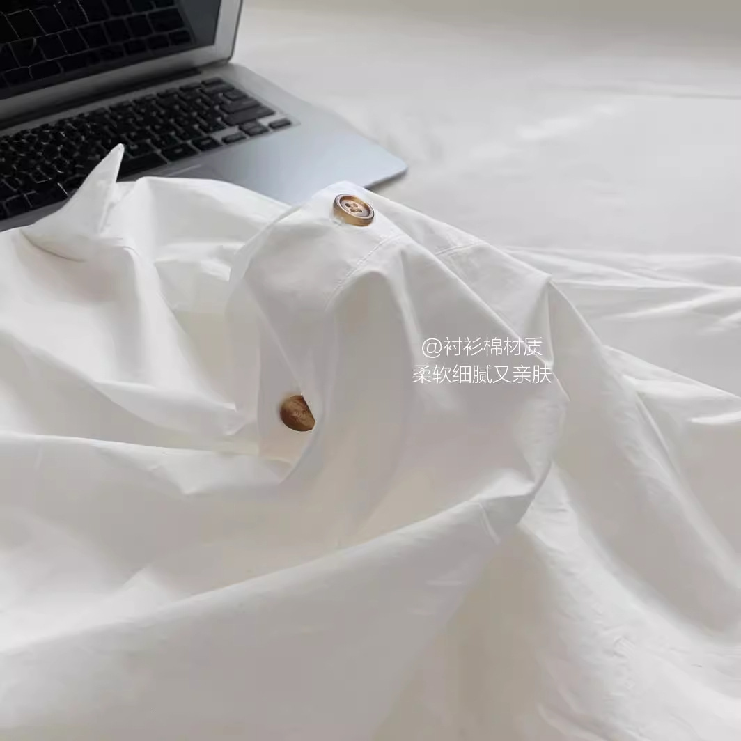 Women's Blouses Shirts Cotton Linen Women's Shirt White Long Sleeve Button Fashion Women Shirts Spring Autumn Basic Fashion Top Female Cardi