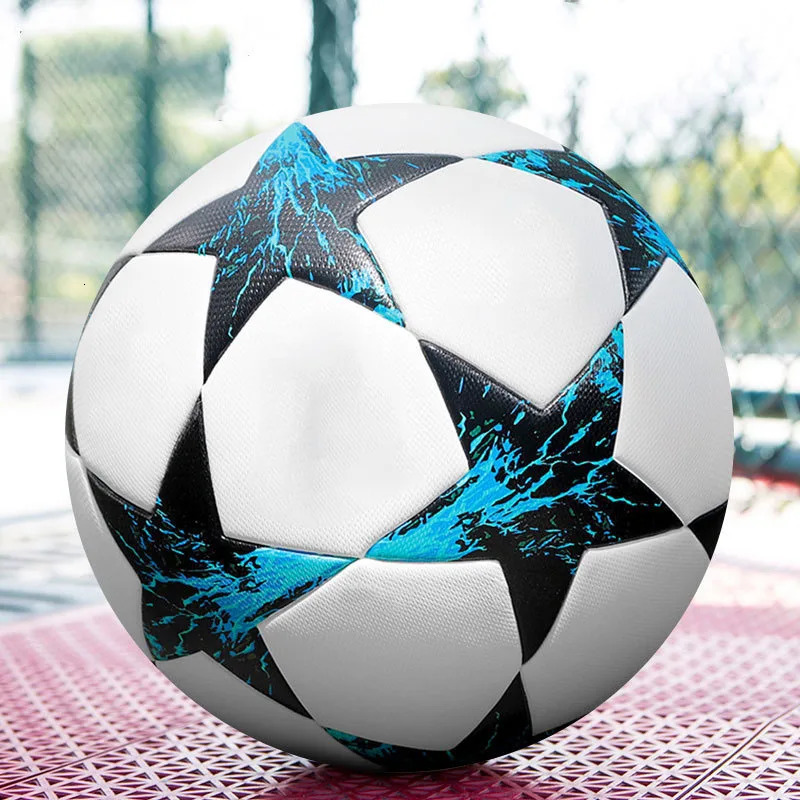 Top Soccer Ball Team Match Football Grass Outdoor Indoor Game Use Group Training Official Size 5 Seamless PU Leather 240301