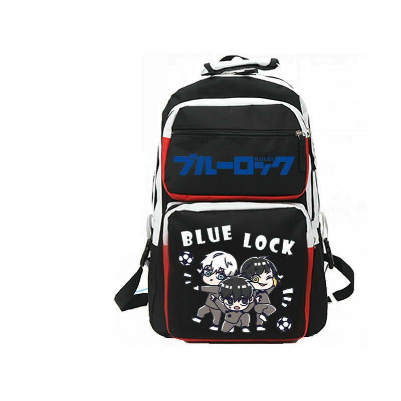Blue Lock backpack Dancing Boy daypack Football Comic school bag Cartoon Print rucksack Casual schoolbag White Black day pack