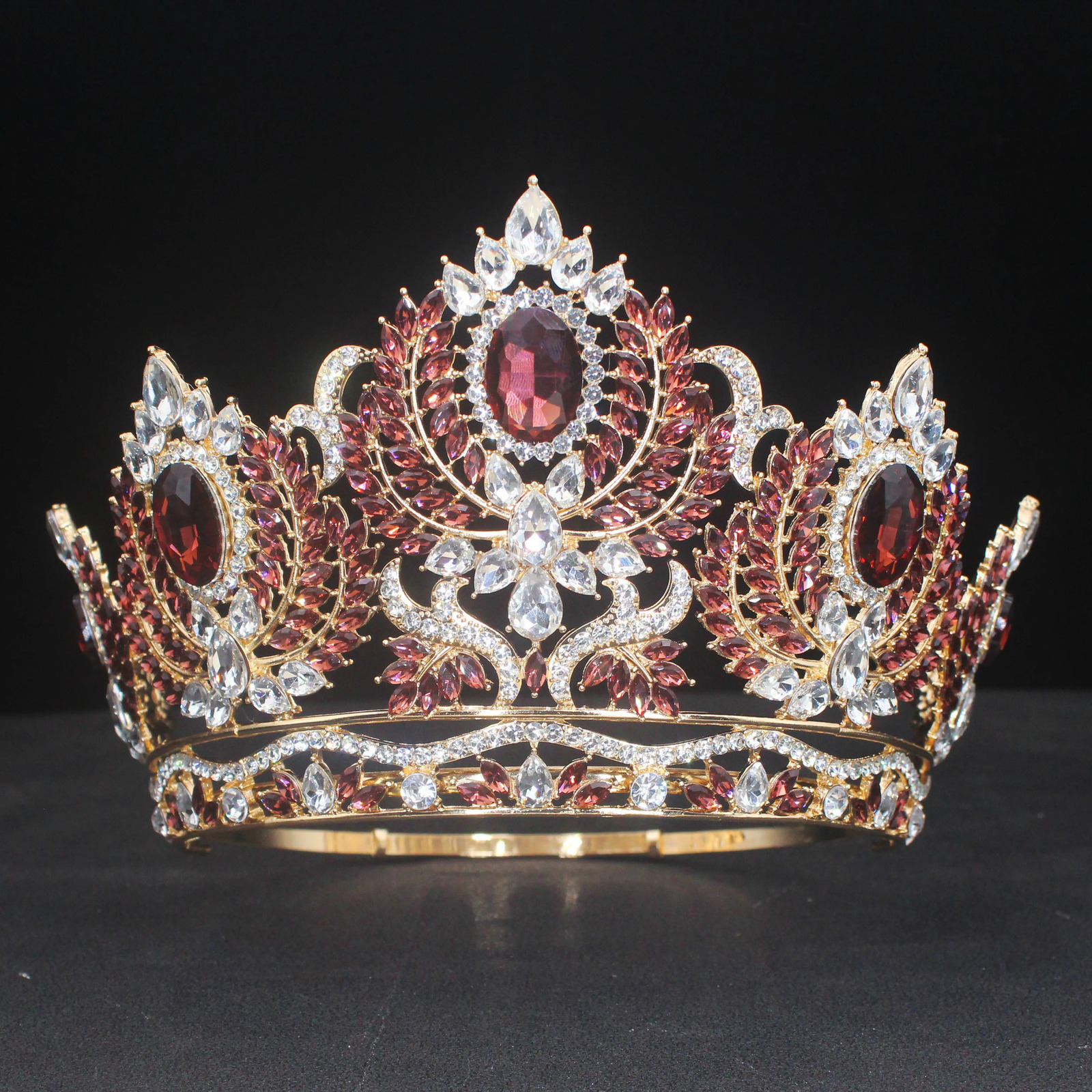 Adjustable Crystal Queen Tiaras and Crowns For Women Beauty Diadem Hair Ornaments Wedding Pageant Prom Hair Jewelry Accessories 240307