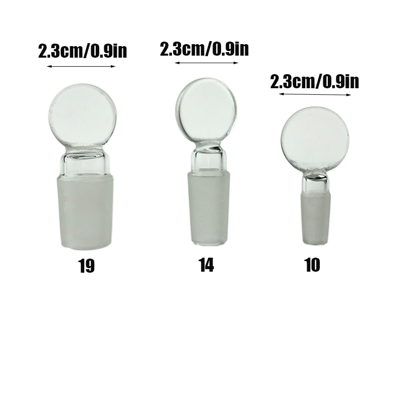 2025 New 10Mm 14Mm 18Mm Bong Stopper With Thick Pyrex Glass Handle Forsted Standard Size Joint Carb Cap For Smoking Pipes Free Shipping