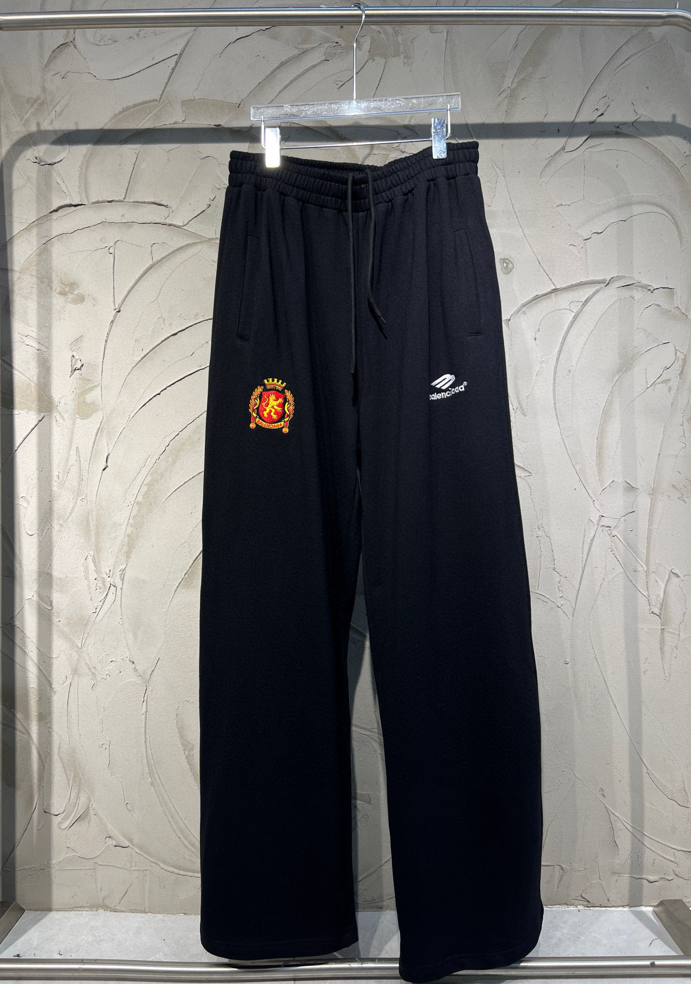 Men's Plus Size Pants Round neck embroidered and printed polar style summer wear with street pure cotton 443t