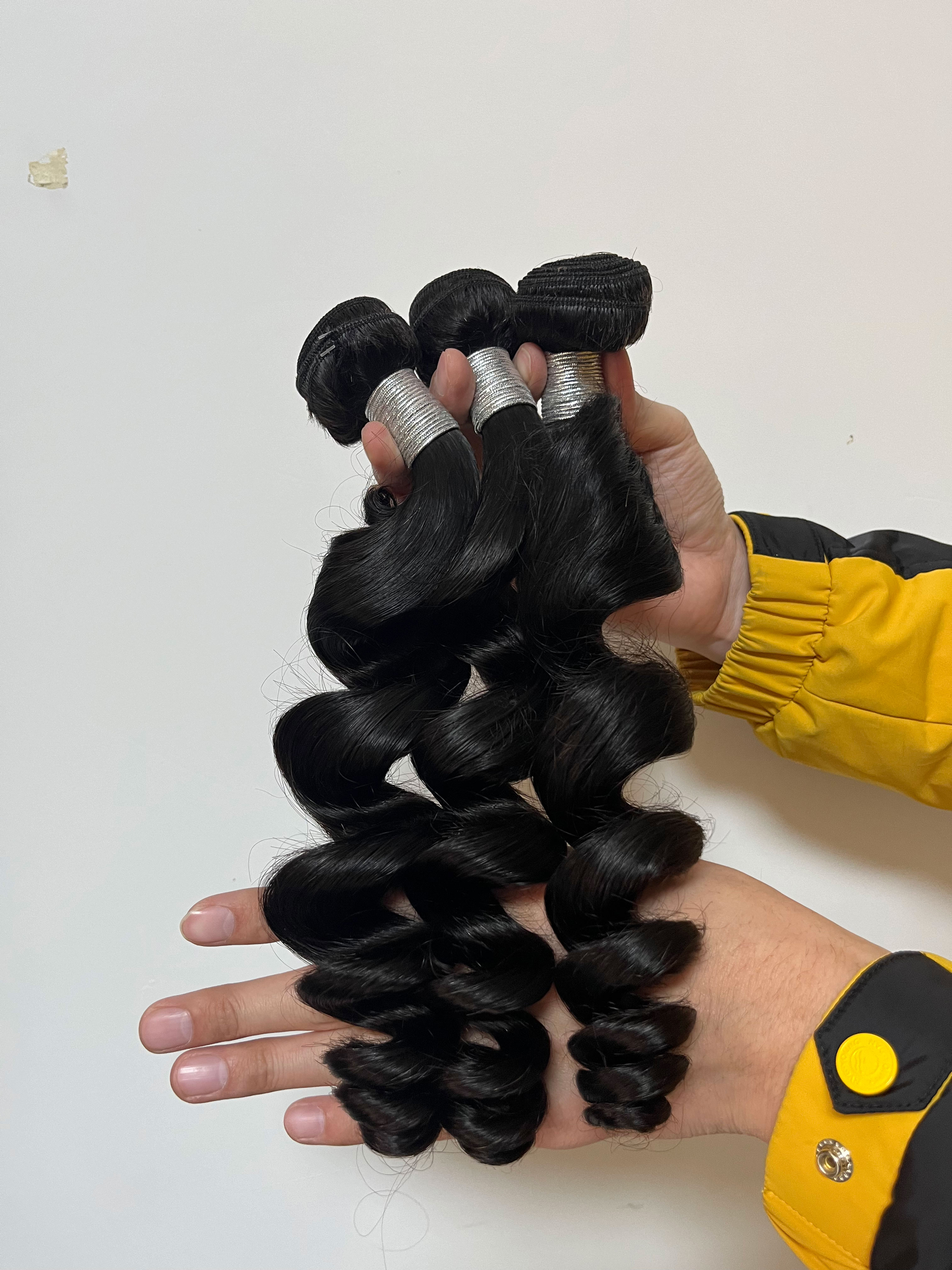3 Bundles Natural Color Brazilian Human Hair Weave Bundles Human Hair Extensions 3Pcs