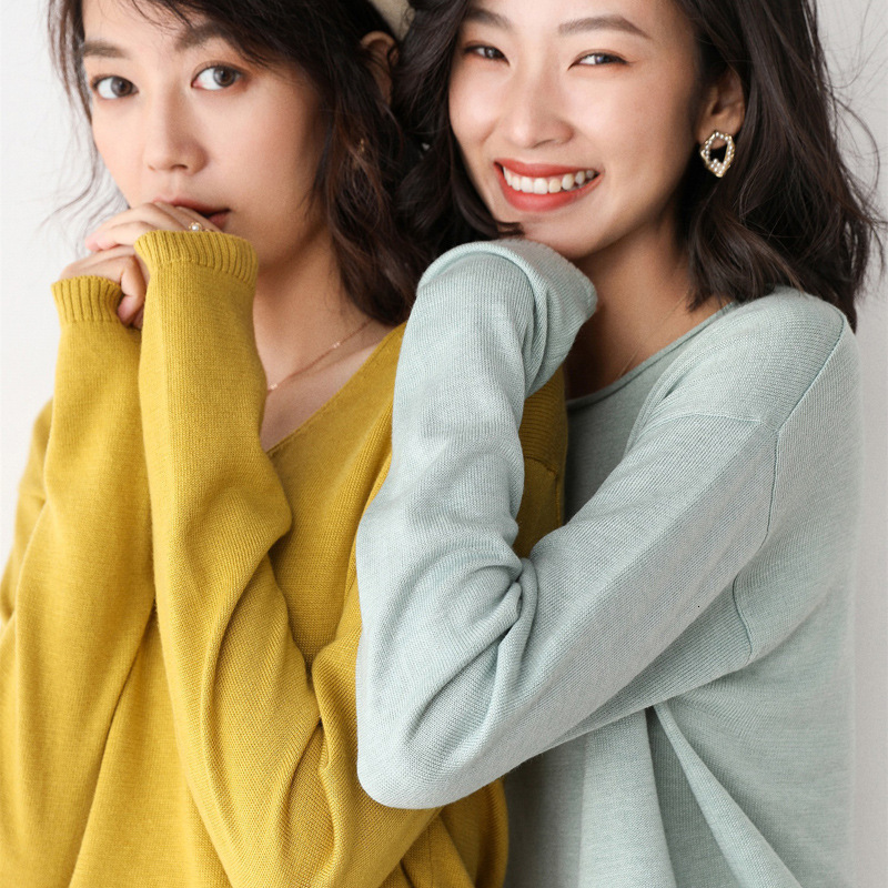 Leisure shoulder pad Sweatshirt women's Green long sleeve crew neck Pullover High street fashion Sweatershirt 201112