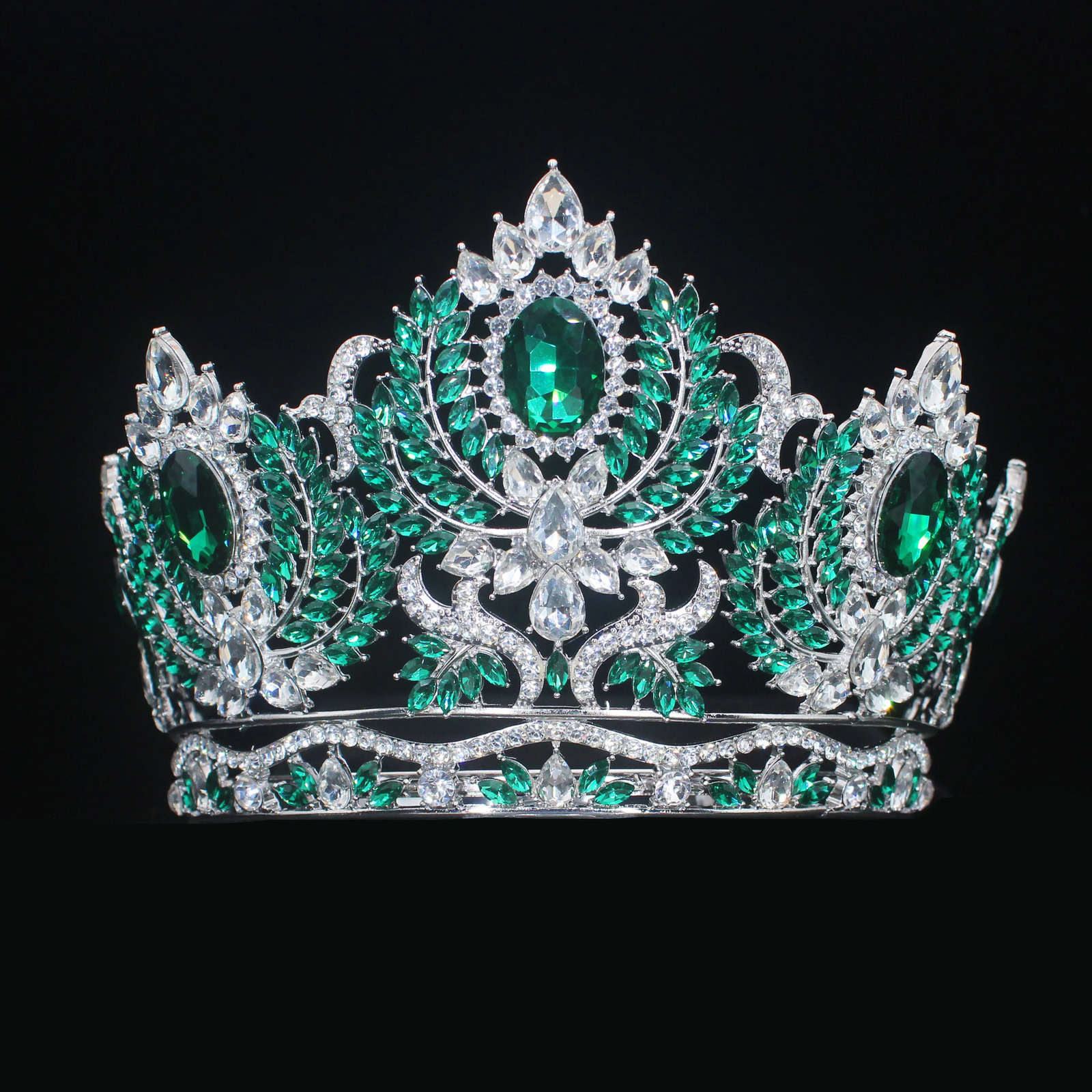 Adjustable Crystal Queen Tiaras and Crowns For Women Beauty Diadem Hair Ornaments Wedding Pageant Prom Hair Jewelry Accessories 240307