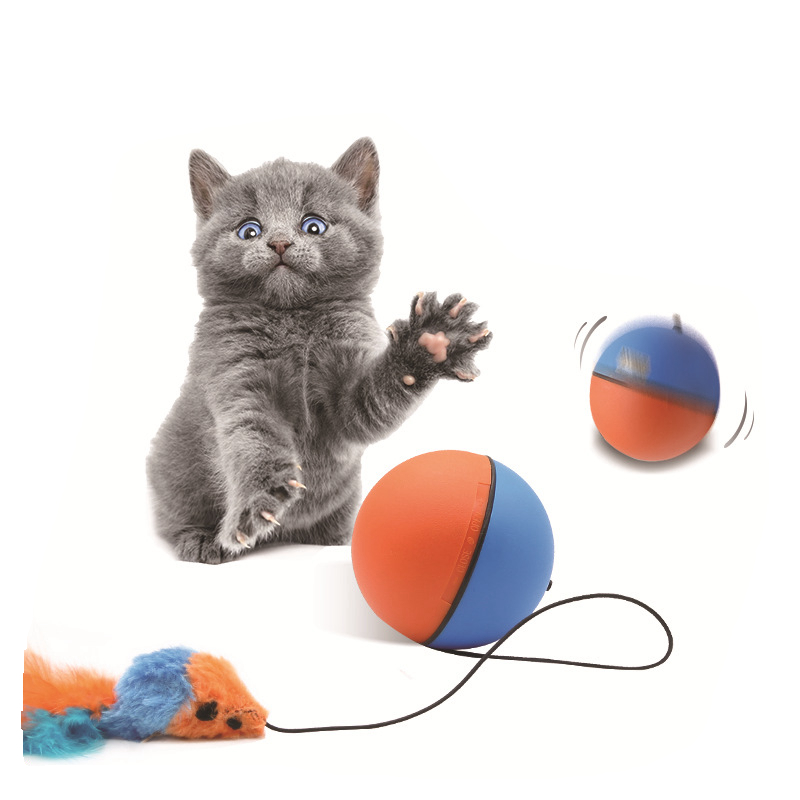 Update Toys, Pet Interactive Feather Toy, Automatic Kitten Toys For Indoor Cats, Smart Electric Ball/Mouse Toy,(Auto Cat Toy) H31