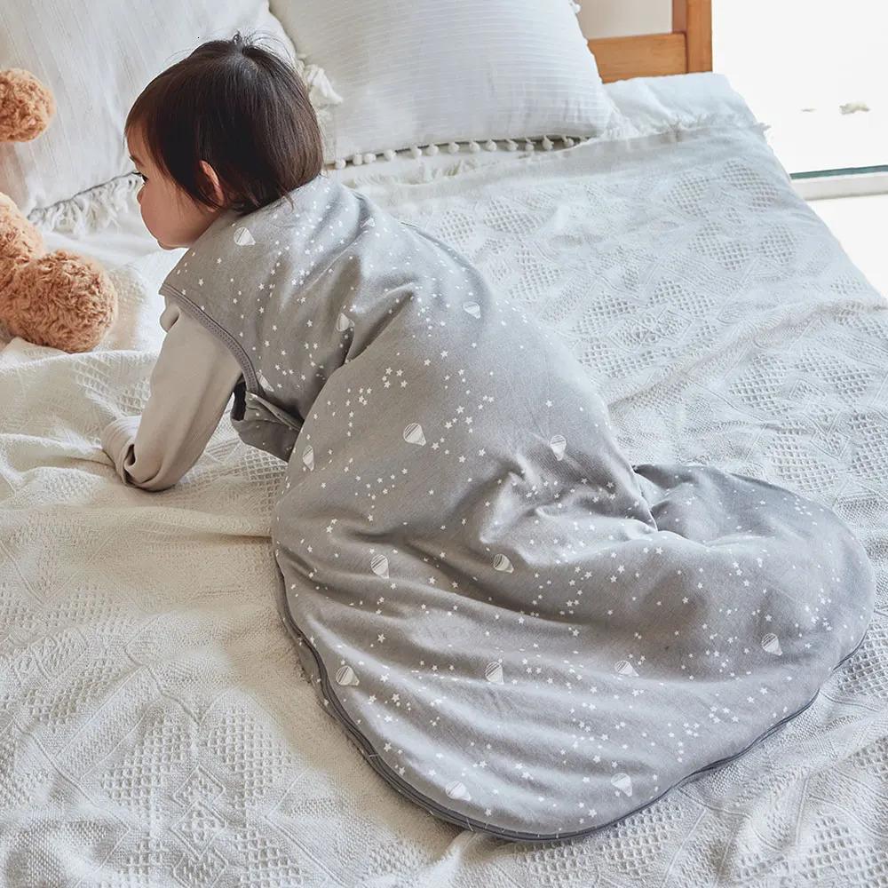 Sleeping Bags For Baby 0-24 Months Anti-Kick Blanket Infant Quilt Sleepwear 2.5Tog Stars Print Spring 100%Cotton Vest Sleepsacks 240305