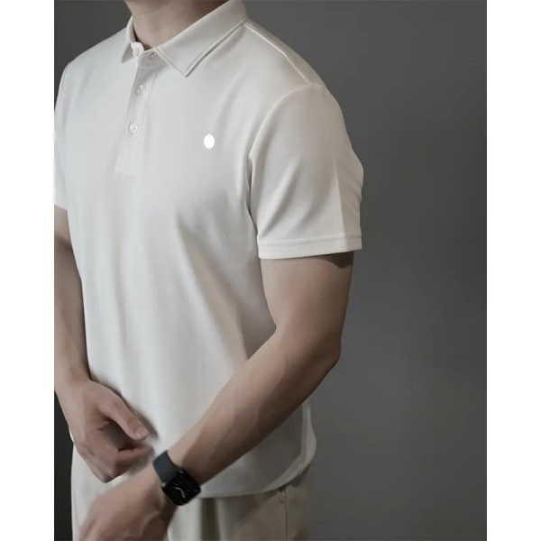 LM Outdoor Mens Polo Shirt Mens Quick Dry Sweat-wicking Tee Short Men Short Sleeve Shirts Gym Bodybuilding Summer 1704