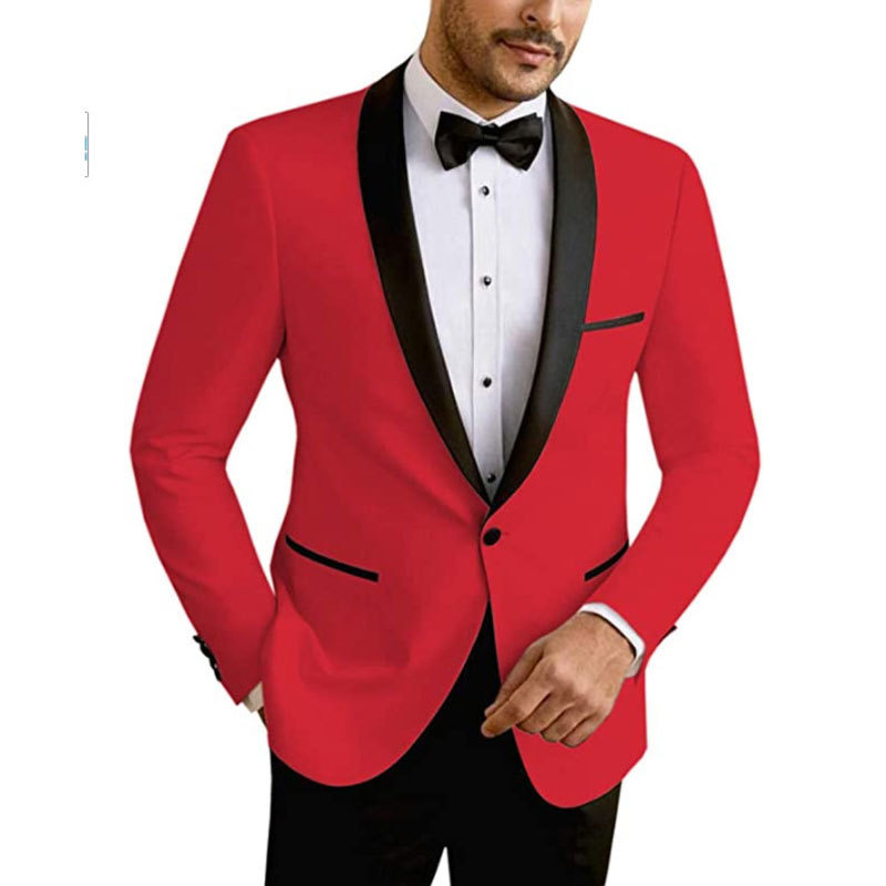 Mens Tuxedos Wedding Suits Black And White 2 Piece Groom Formal Wear Groomsmen Suit Pants Custom Made Prom Party Wear Jacket Pant