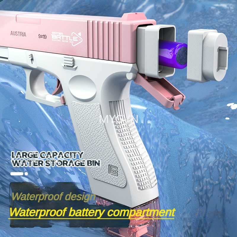 New Water Gun Electric Pistol Shooting Toy Full Automatic Summer Beach Outdoor Watergun Toy For Kids Children Boys Girls Adults Gifts