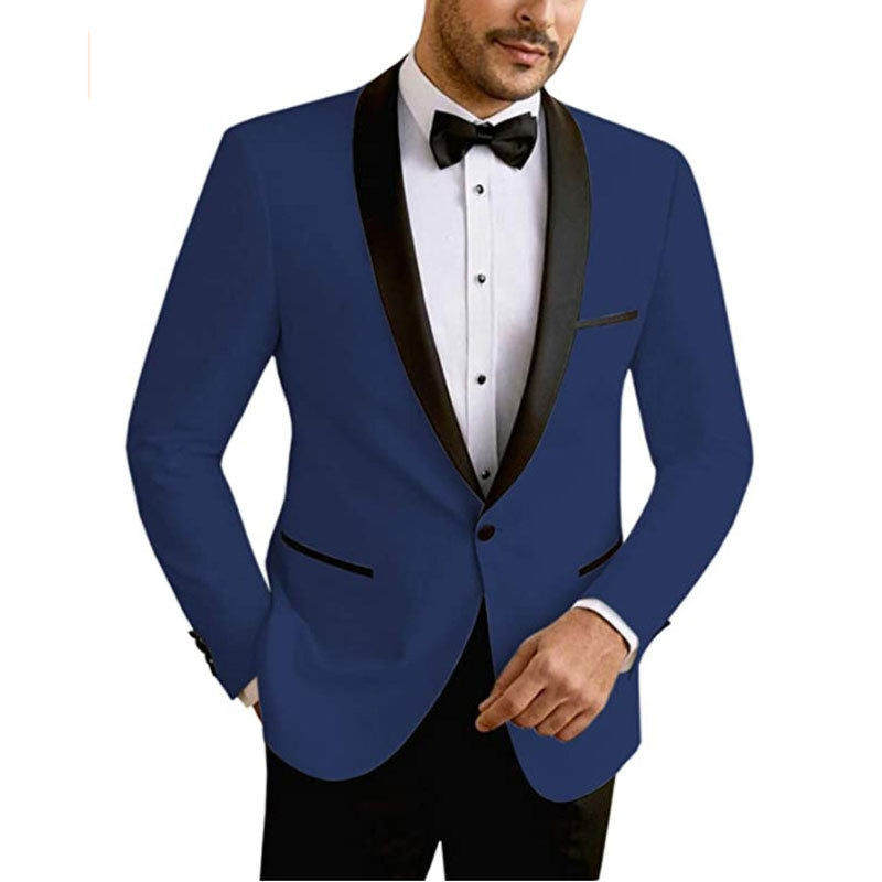 Mens Tuxedos Wedding Suits Black And White 2 Piece Groom Formal Wear Groomsmen Suit Pants Custom Made Prom Party Wear Jacket Pant