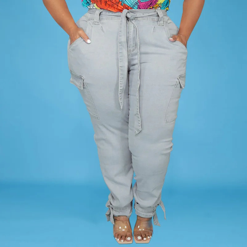 5XL Plus Size Womens Sets Denim Street Two Piece Set Puff Sleeve Patchwork Print Top and Jeans Matching Suit Wholesale Items 240307