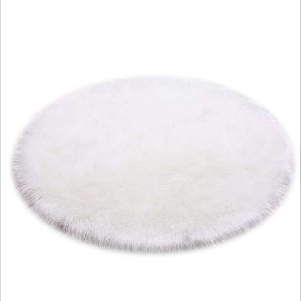 Hanging Basket Bedroom Long Plush Modern Minimalist Circular Computer Chair Carpet, Imitation Wool Floor Mat