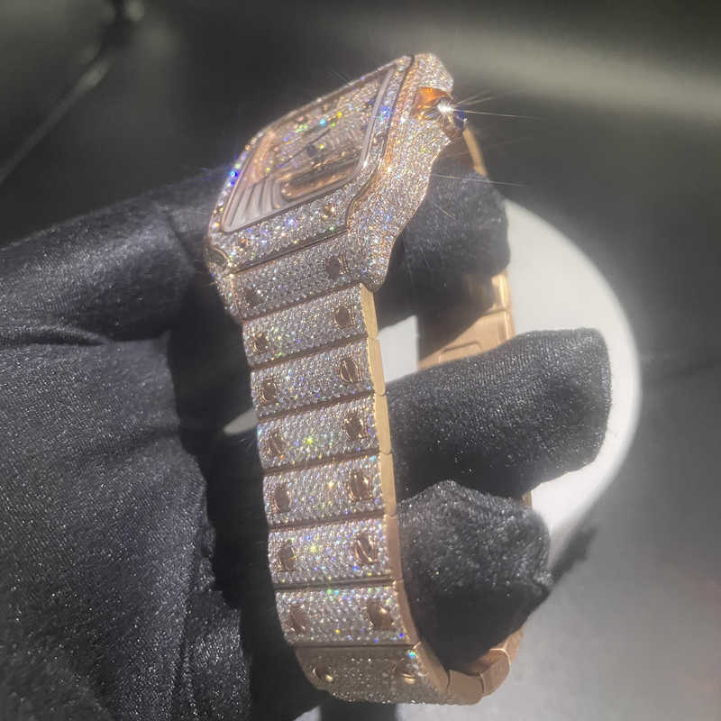 Mens Watch Luxury Designer Watch Color VVS Iced Out Moissanite Mechanical Watch