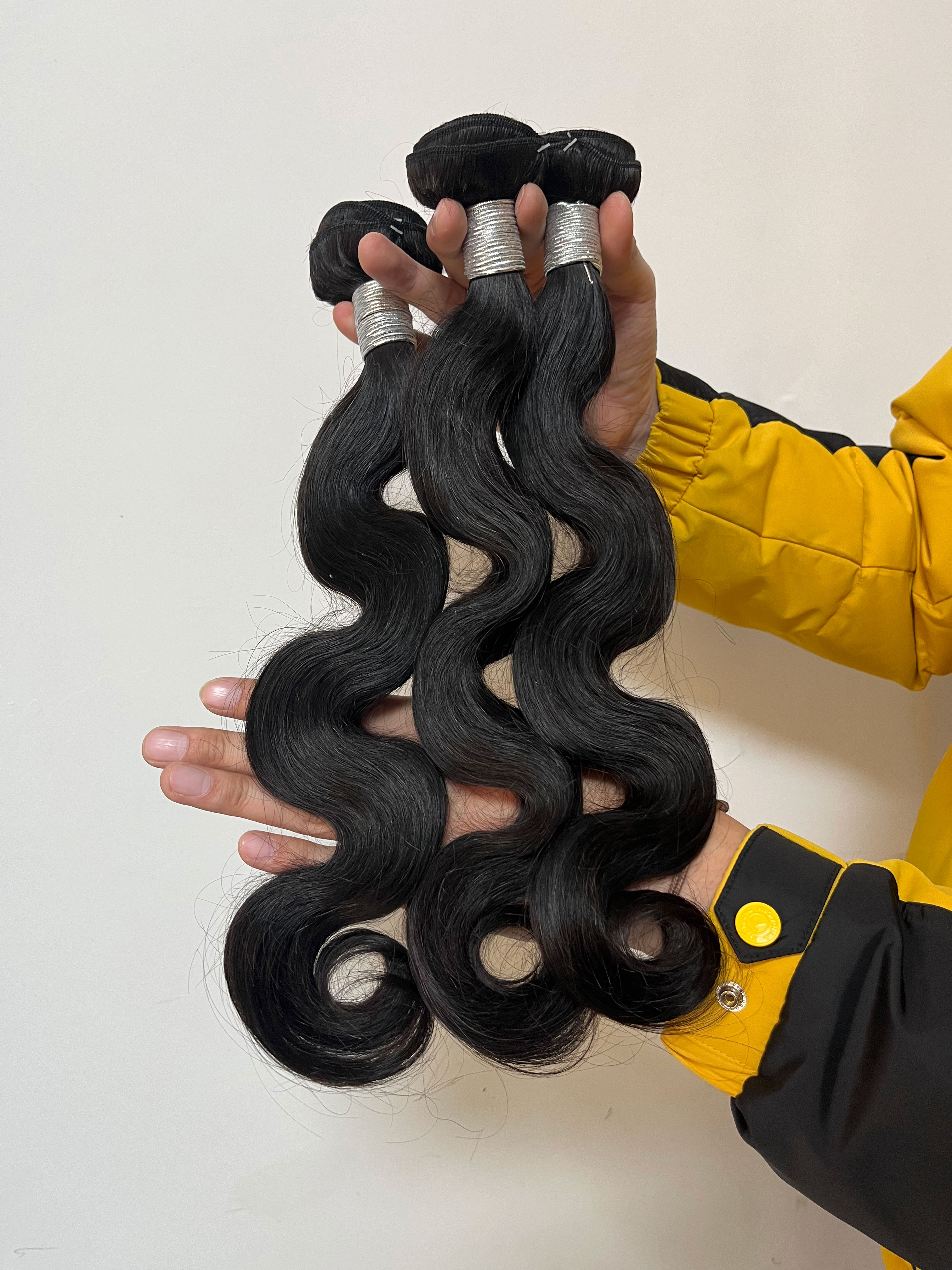 3 Bundles Natural Color Brazilian Human Hair Weave Bundles Human Hair Extensions 3Pcs