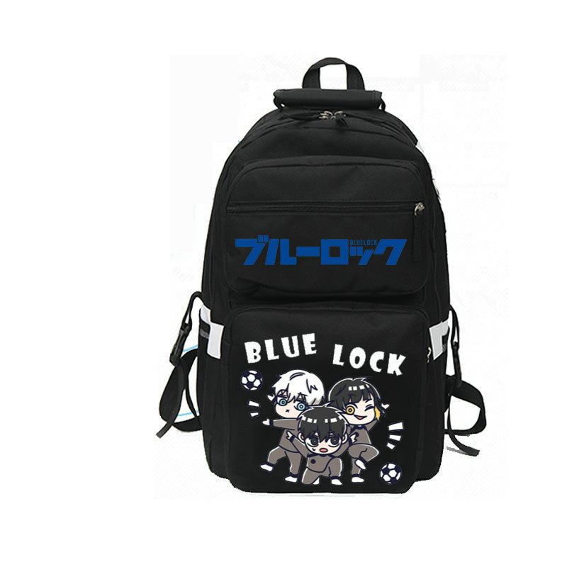 Blue Lock backpack Dancing Boy daypack Football Comic school bag Cartoon Print rucksack Casual schoolbag White Black day pack