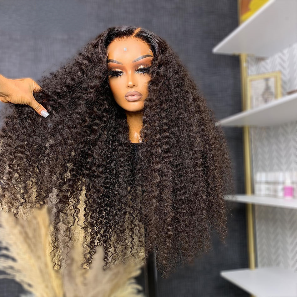 Free shipping 200% Glueless Curly Silation Human Hair Wigs Honey Brown 13X4 Water Wave Frontal Ombre Blonde Black Wear Go Brazilian Lace Wig