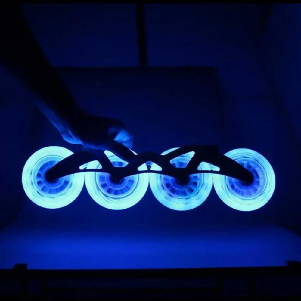 2Pcs 80/76/72mm In-line Speed Skate Skating LED Light Flashing Roller Wheels Outdoor Sports Accessories 240227