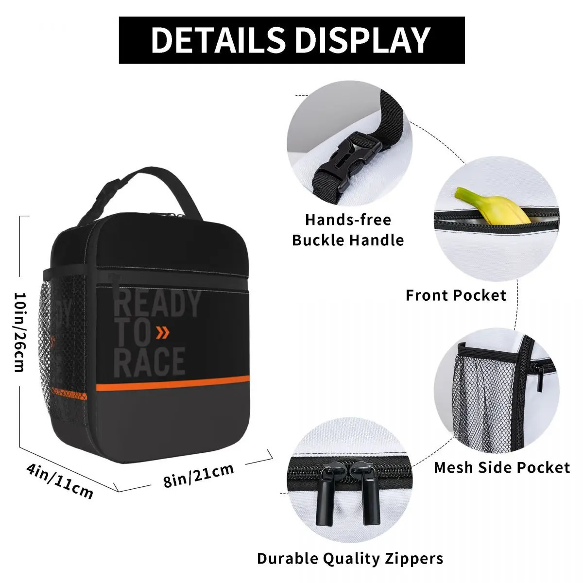Ready To Race Thermal Insulated Lunch Bag Enduro Cross Motocross Bitumen Bike Life Resuable Container Storage Food Box 240226