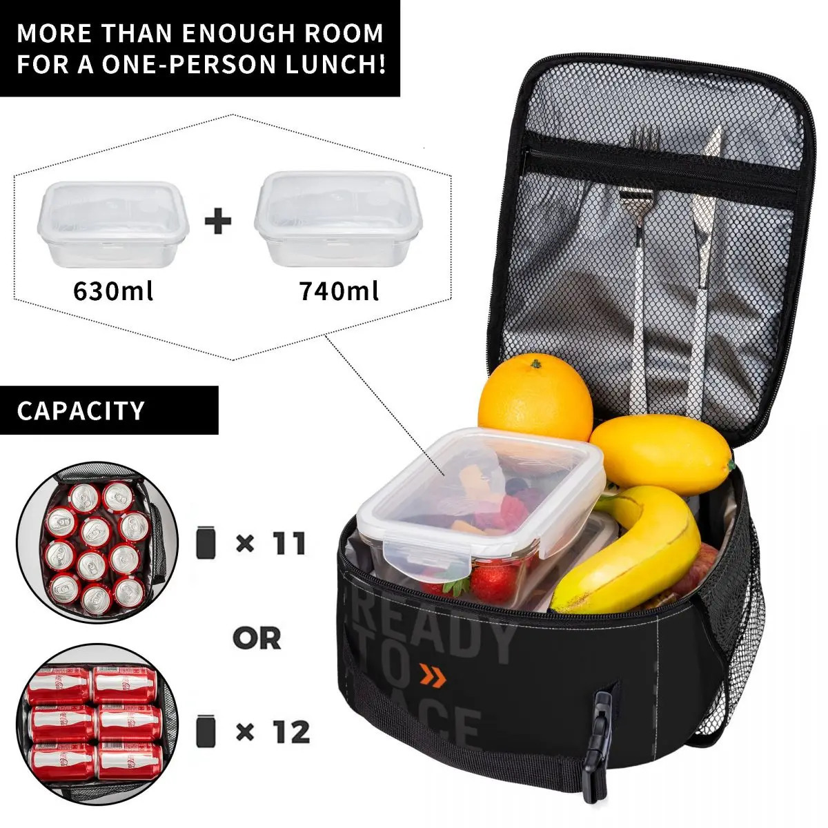 Ready To Race Thermal Insulated Lunch Bag Enduro Cross Motocross Bitumen Bike Life Resuable Container Storage Food Box 240226