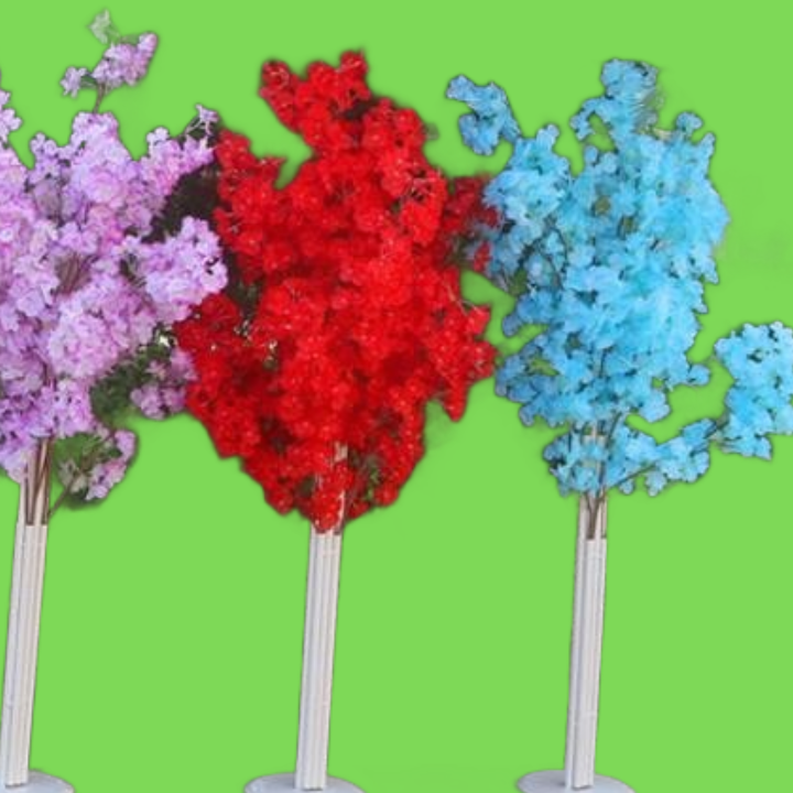 wedding Flowers decoration 5ft Tall 10 piecelot slik Artificial Cherry Blossom Tree Roman Column Road Leads For Wedding party Mal3526548