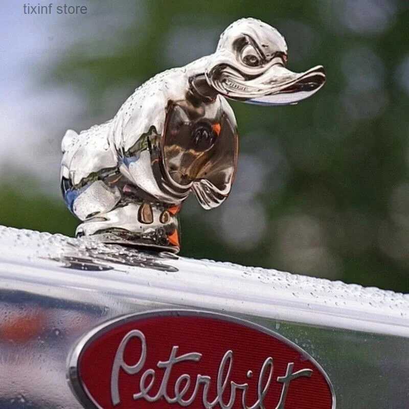 Decorative Objects Figurines Resin Angry Duck Sculptures Electroplating 3D Vehicle Ornaments Art Crafts Automobile Hood Duck Sculpture Car Exterior Ac