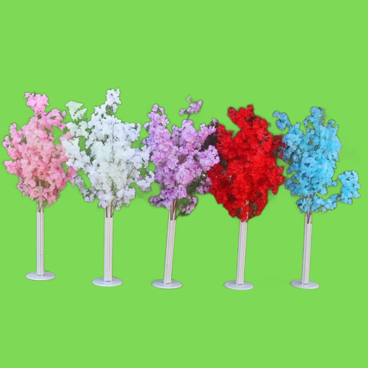 wedding Flowers decoration 5ft Tall 10 piecelot slik Artificial Cherry Blossom Tree Roman Column Road Leads For Wedding party Mal3526548