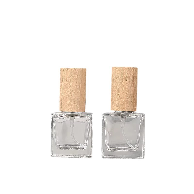 10ml Square Glass Spray Dispenser Cosmetic Packaging Empty Bottle Liquid Pressing Sprinkler Perfume Bottle