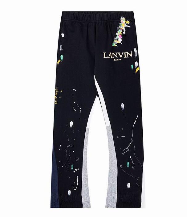 Mens Graffiti Pants Galleryse Depts Womens Sweatpants Galleryes Dept Speckled Letter Print Mans Couple Loose Versatile Casual Straight Size S-XL