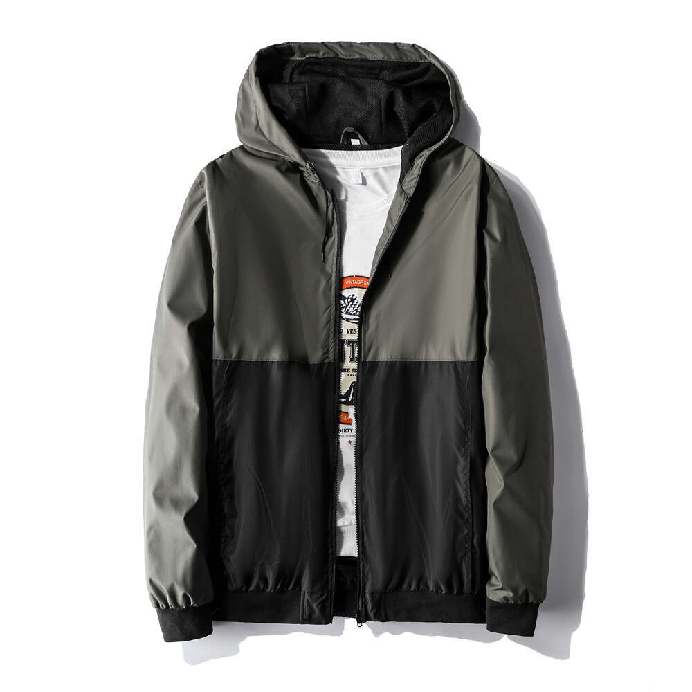 Hooded Sports Loose and Casual 2024 New Oversized Men's Contrasting Jacket Baseball Suit Trend