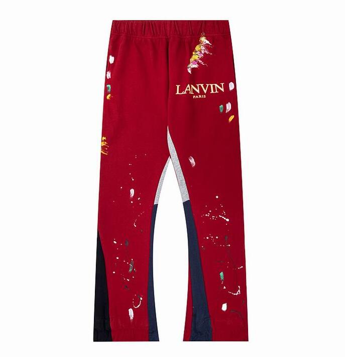 Mens Graffiti Pants Galleryse Depts Womens Sweatpants Galleryes Dept Speckled Letter Print Mans Couple Loose Versatile Casual Straight Size S-XL