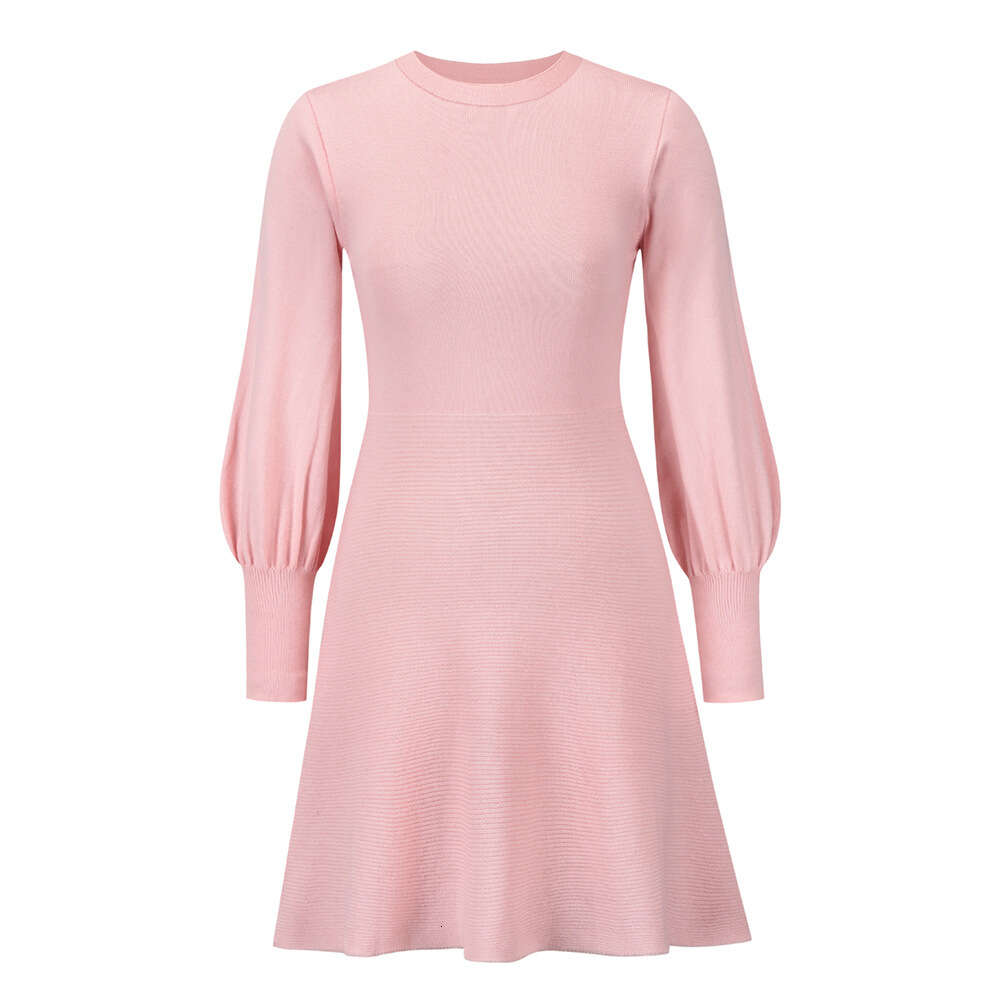 Knitted Large Women's Autumn and Winter New Style Skirt Slim Fit Show Thin Temperament Underlay Woolen Dress
