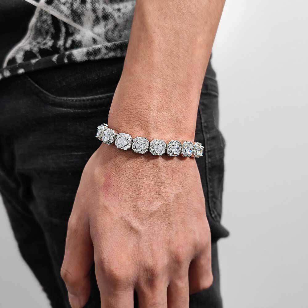 Jewelry 10mm Love Zircon Rock Sugar Trendy Brand Personalized Full Diamond Hip Hop Men's Bracelet Accessories