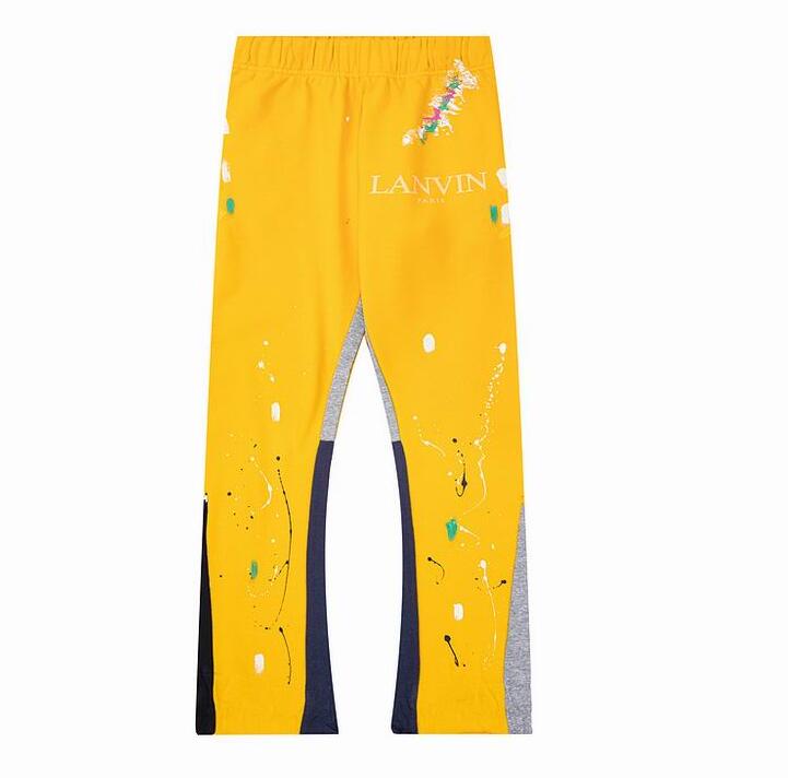 Mens Graffiti Pants Galleryse Depts Womens Sweatpants Galleryes Dept Speckled Letter Print Mans Couple Loose Versatile Casual Straight Size S-XL